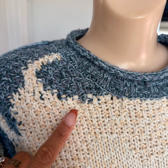 ANTHROPOLOGIE PILCRO PULLOVER LONG SLEEVE CREW NECK ICON SWEATER STARFISH - Picture 8 of 16